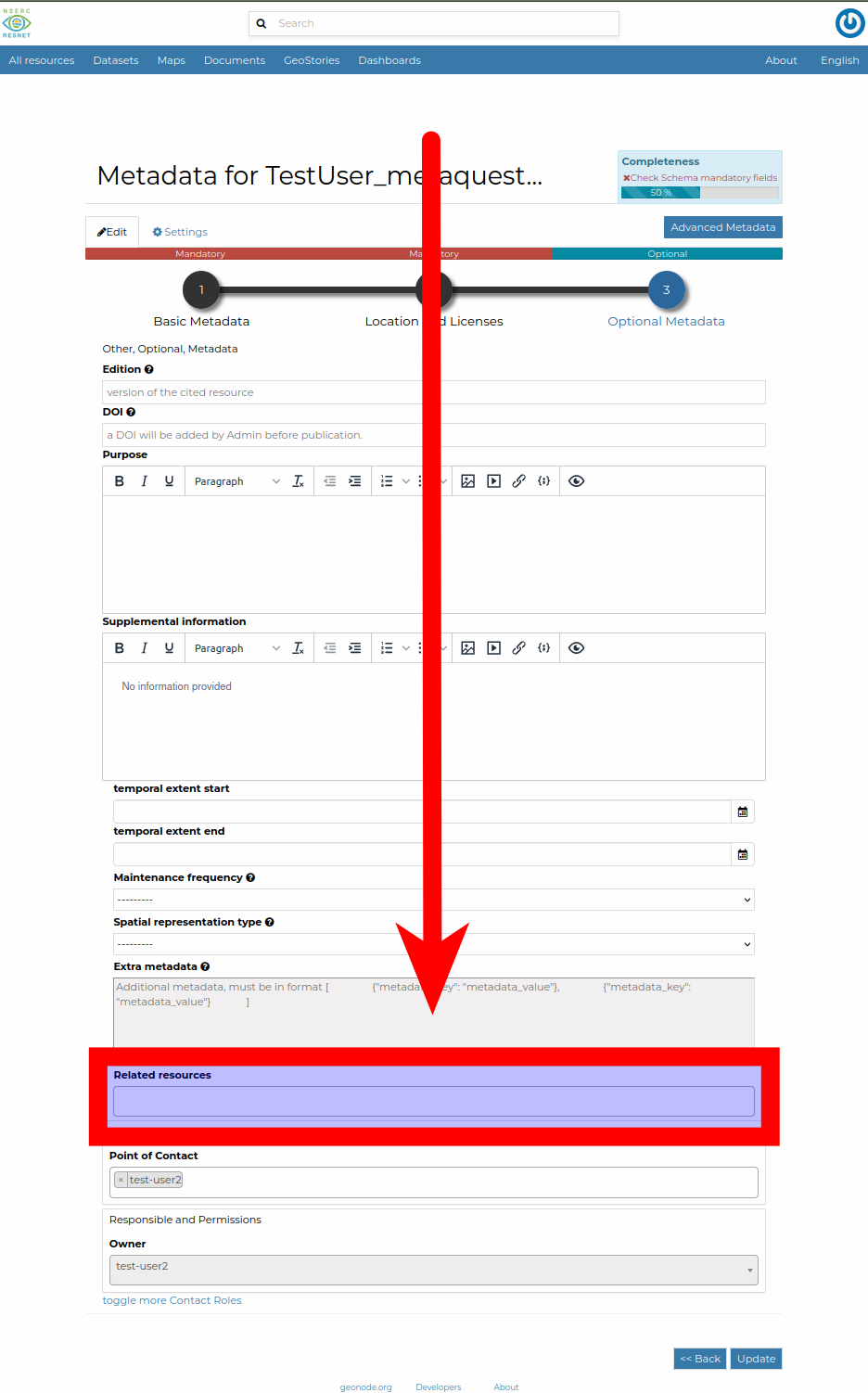 Document metadata: related resources